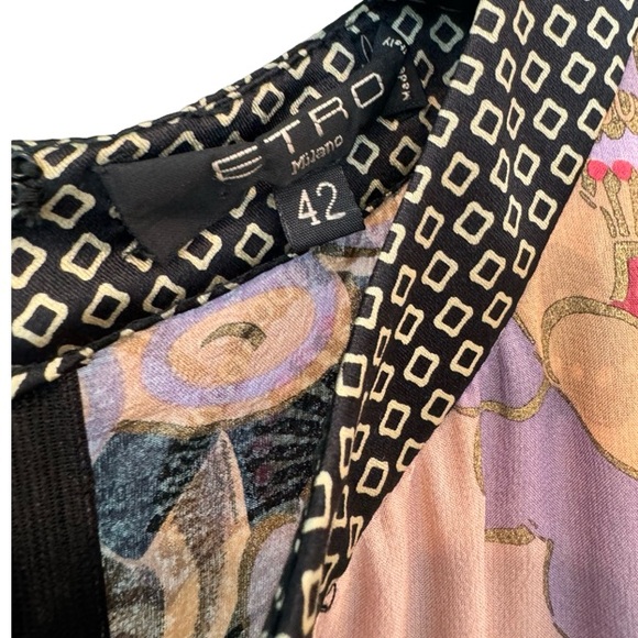 ETRO Floral Print Silk Maxi Dress Gown IT 42 - Picture 7 of 7